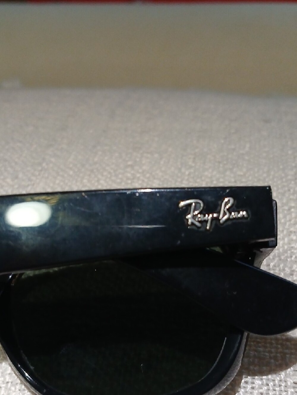 Ray-Ban Black Frame Sunglasses with Green Lenses - Picture 6 of 6
